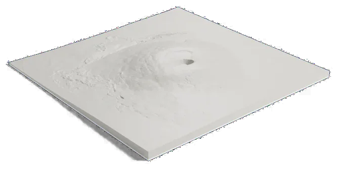 Pavonis Mons model, low angle