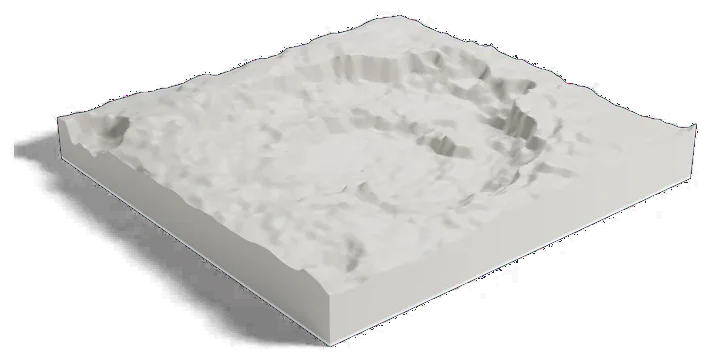 Rachmaninoff basin model, low angle