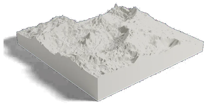 SLIM landing site model, low angle