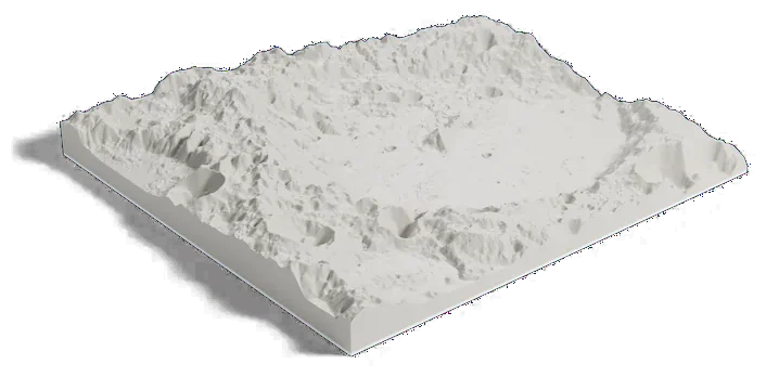Von Kármán crater model, low angle