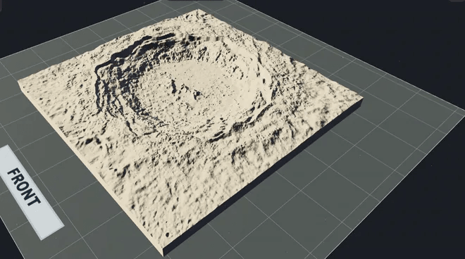 Usa datos cartográficos y de elevación de la Tierra para ciudades y terreno o cambia a un flujo planetario de solo relieve. Explora lugares planetarios con nombre y coloca marcadores imprimibles cuando el cuerpo seleccionado los admite.